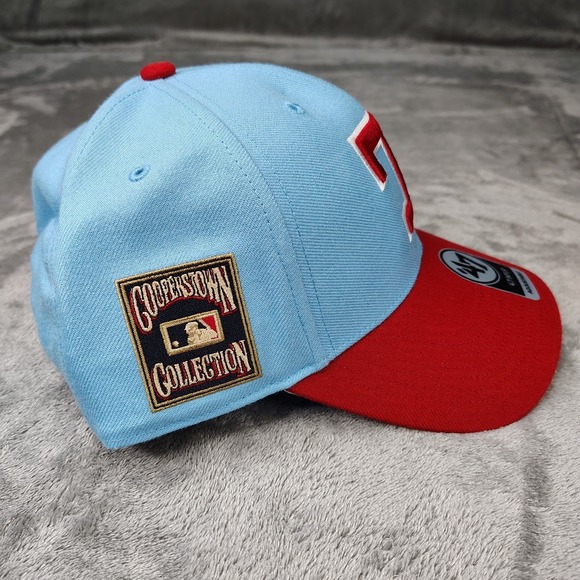'47 Brand Texas Rangers Cooperstown Blue Red‎ One Size Snapback Baseball Cap Hat - Picture 4 of 8